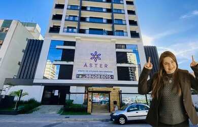 Imagem: O apartamento possui 1 Dormitório, 1 Banheiro, 1 Vaga na garagem