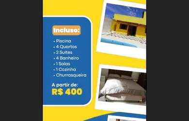 Imagem: A casa em condomínio possui 4 Dormitórios, 4 Banheiros, 1