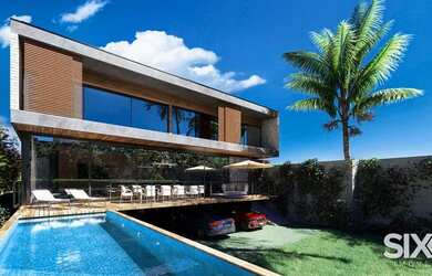 Imagem: A casa em condomínio possui 4 Dormitórios, 5 Banheiros, 2