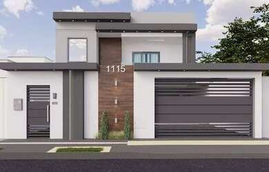 Imagem: A casa possui 4 Dormitórios, 3 Banheiros, 4 Vagas na garagem