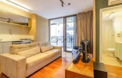 Imagem: O apartamento possui 1 Dormitório, 1 Banheiro, 1 Vaga na garagem