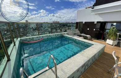 Imagem: O apartamento na cobertura possui 4 Dormitórios, 5 Banheiros