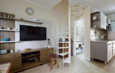 Imagem: O apartamento possui 2 Dormitórios, 1 Banheiro, 2 Vagas na