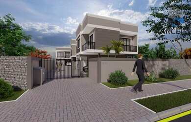 Imagem: A casa possui 3 Dormitórios, 2 Banheiros, 1 Vaga na garagem