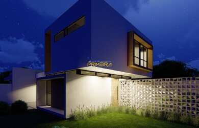 Imagem: A casa possui 3 Dormitórios, 3 Banheiros, 2 Vagas na garagem