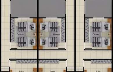 Imagem: A casa possui 3 Dormitórios, 2 Banheiros, 2 Vagas na garagem