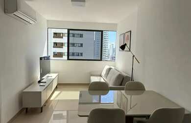 Imagem: O apartamento possui 1 Dormitório, 1 Banheiro, 1 Vaga na garagem