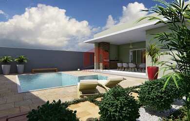 Imagem 5: Casa em Condomínio. Piscina, Churrasqueira, 210m² de Áreae2 Vagas na...