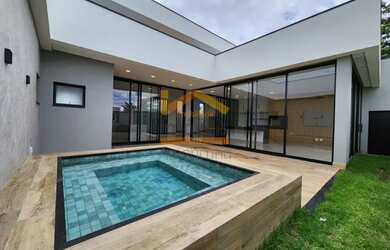 Imagem: A casa em condomínio possui 4 Dormitórios, 5 Banheiros, 4