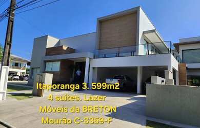 Imagem 2: Mansão Itaporanga3, 599m2, 4 suítes, Lazer, salão de festas, Automatizada. Mobilada. GGera