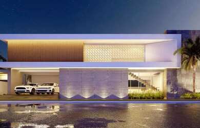 Imagem: A casa em condomínio possui 4 Dormitórios, 5 Banheiros, 2