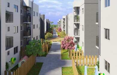 Imagem: O apartamento possui 3 Dormitórios, 1 Banheiro, 1 Vaga na garagem