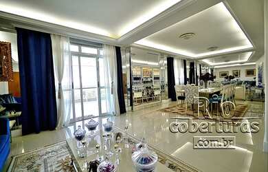 Imagem: O apartamento na cobertura possui 4 Dormitórios, 5 Banheiros