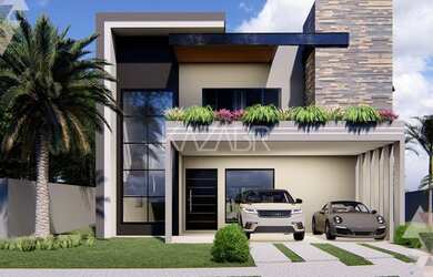 Imagem: A casa em condomínio possui 4 Dormitórios, 5 Banheiros, 4