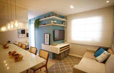 Imagem: O apartamento possui 1 Dormitório, 1 Banheiro, 1 Vaga na garagem