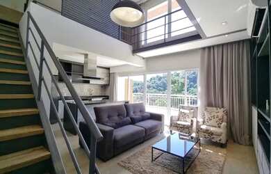 Imagem: O apartamento possui 1 Dormitório, 2 Banheiros, 2 Vagas na