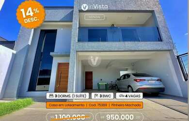 Imagem: A casa possui 3 Dormitórios, 3 Banheiros, 4 Vagas na garagem