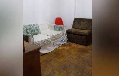 Imagem: O apartamento possui 1 Dormitório, 1 Banheiro, 1 Vaga na garagem