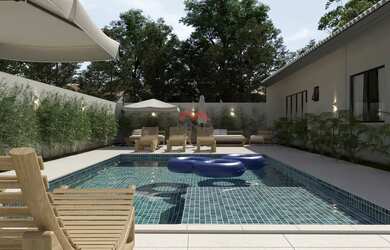 Imagem: A casa em condomínio possui 3 Dormitórios, 2 Banheiros, 2