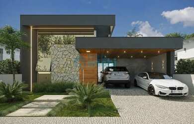 Imagem: A casa possui 3 Dormitórios, 2 Banheiros, 2 Vagas na garagem