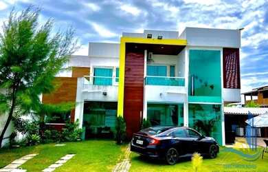 Imagem: A casa em condomínio possui 5 Dormitórios, 5 Banheiros, 4