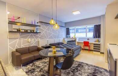 Imagem: O apartamento possui 1 Dormitório, 1 Banheiro e 34m² de Área