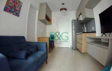 Imagem: O apartamento possui 1 Dormitório, 1 Banheiro, 1 Vaga na garagem