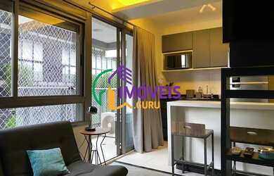 Imagem: O apartamento possui 1 Dormitório, 1 Banheiro, 1 Vaga na garagem