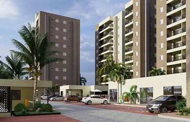 Imagem: O apartamento possui 2 Dormitórios, 1 Banheiro, 1 Vaga na garagem