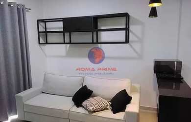 Imagem: O apartamento possui 1 Dormitório, 1 Banheiro, 1 Vaga na garagem