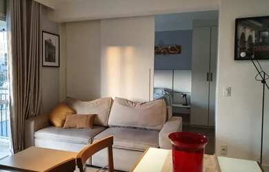 Imagem: O apartamento na cobertura possui 1 Dormitório, 2 Banheiros