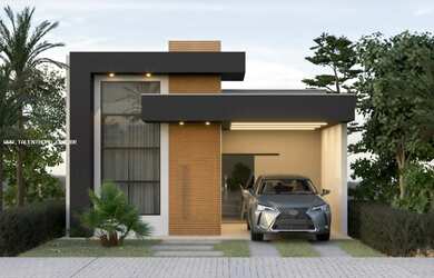 Imagem: A casa em condomínio possui 3 Dormitórios, 2 Banheiros, 1