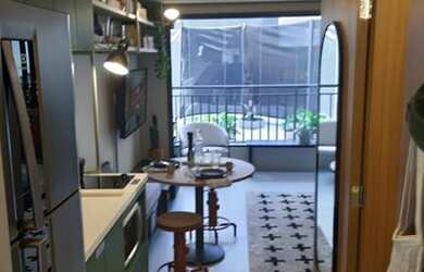 Imagem: O apartamento possui 1 Dormitório, 1 Banheiro, 34m² de Área