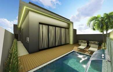 Imagem: A casa em condomínio possui 3 Dormitórios, 4 Banheiros, 4