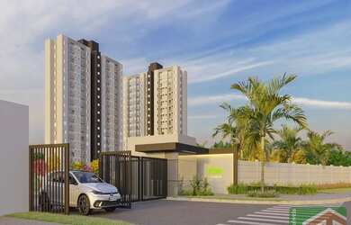 Imagem: O apartamento possui 2 Dormitórios, 1 Banheiro, 1 Vaga na garagem