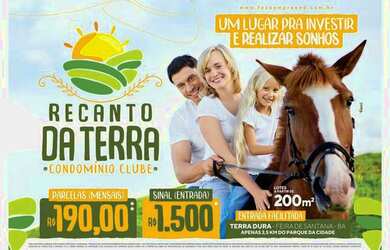 Imagem: O terreno possui 200m² de Área Privada e está localizado