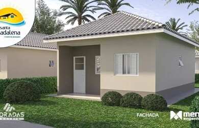 Imagem: A casa possui 2 Dormitórios, 1 Banheiro, 3 Vagas na garagem