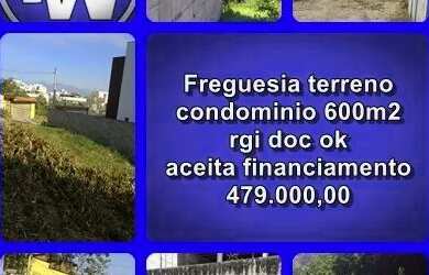 Imagem: O terreno possui 600m² de Área e está localizado em Freguesia