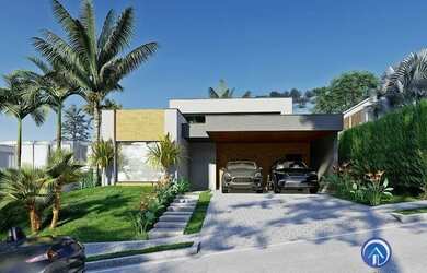 Imagem: A casa em condomínio possui 4 Dormitórios, 5 Banheiros, 2