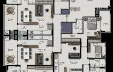 Imagem 5: Apartamento em Tijucas. Churrasqueira, Área de serviço, 70m² de Áreae1...