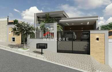 Imagem: A casa possui 4 Dormitórios, 3 Banheiros, 4 Vagas na garagem