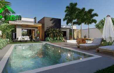 Imagem: A casa em condomínio possui 4 Dormitórios, 5 Banheiros, 5