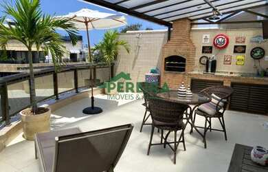 Imagem: O apartamento na cobertura possui 4 Dormitórios, 5 Banheiros