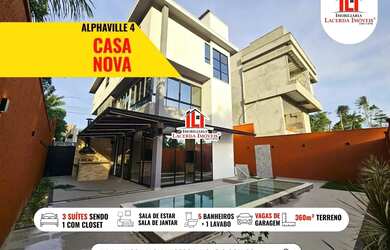 Imagem: A casa em condomínio possui 4 Dormitórios, 5 Banheiros, 4