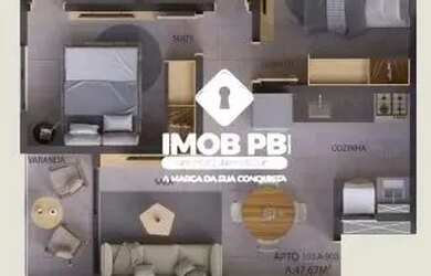 Imagem: O apartamento possui 2 Dormitórios, 2 Banheiros, 1 Vaga na