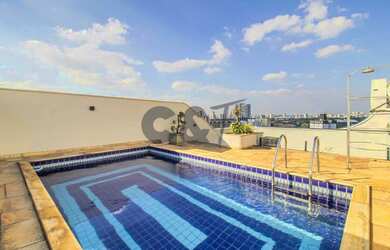 Imagem: O apartamento na cobertura possui 4 Dormitórios, 4 Banheiros