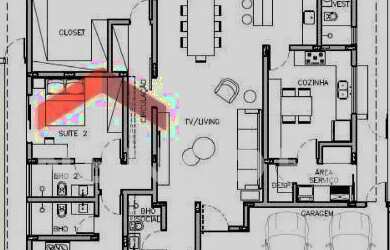 Imagem: A casa em condomínio possui 3 Dormitórios, 3 Banheiros, 2