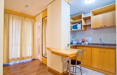 Imagem: O studio possui 1 Dormitório, 1 Banheiro, 1 Vaga na garagem