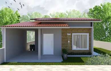 Imagem: A casa possui 4 Dormitórios, 2 Banheiros, 2 Vagas na garagem