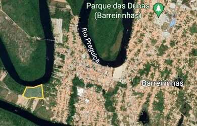 Imagem: O terreno possui 43.524m² de Área e está localizado em Barreirinhas